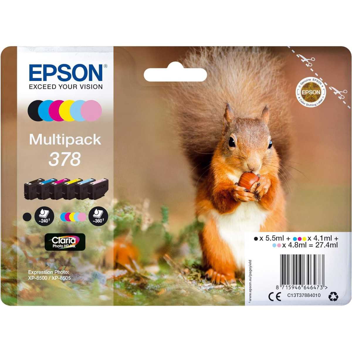 Epson 378 Noir couleur Écureuil Cartouches d'encre au meilleur prix Epson 378 Noir couleur Écureuil Cartouches d'encre au meilleur prix
