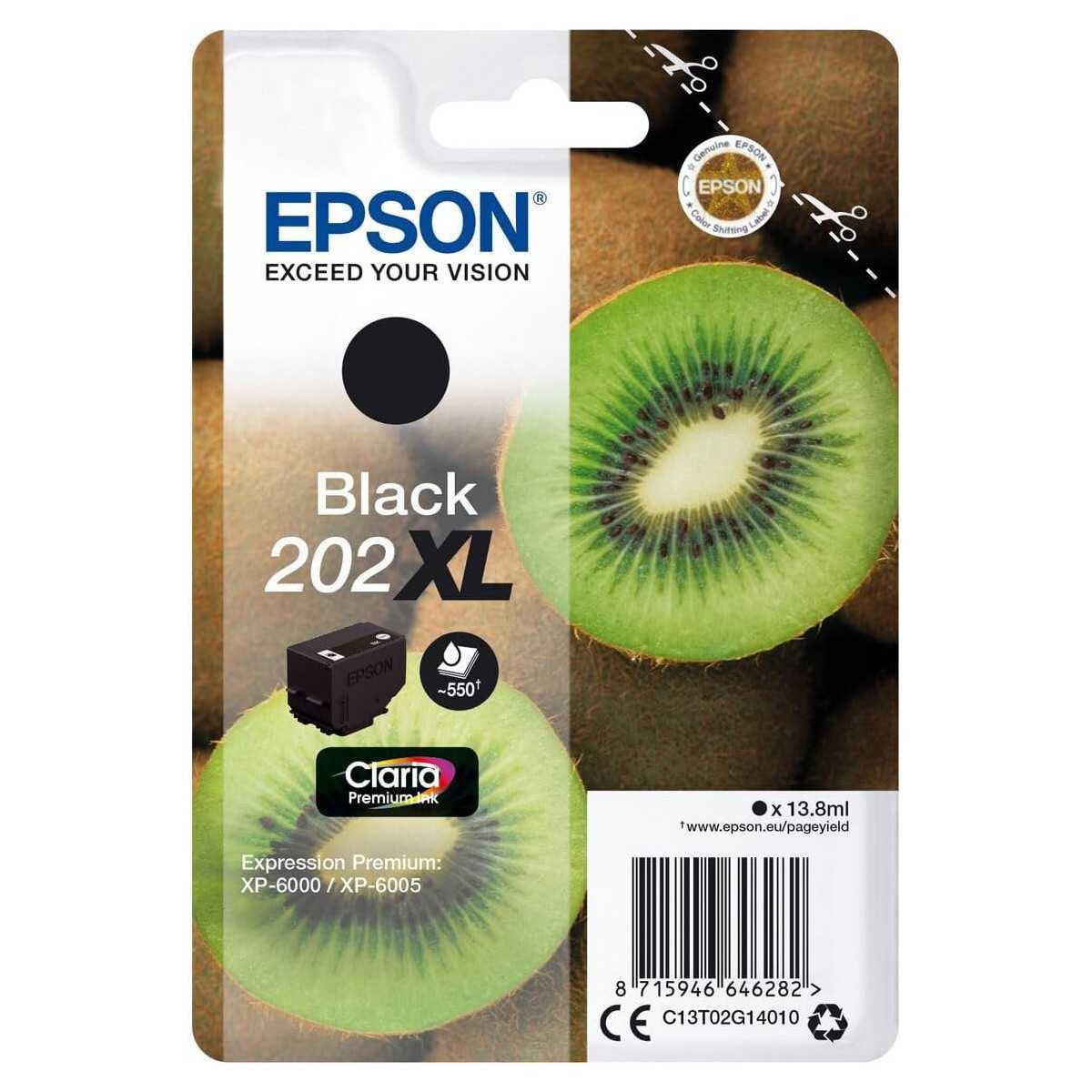 Epson 202XL Noir Kiwi Cartouche authentique au meilleur prix Epson 202XL Noir Kiwi Cartouche authentique au meilleur prix