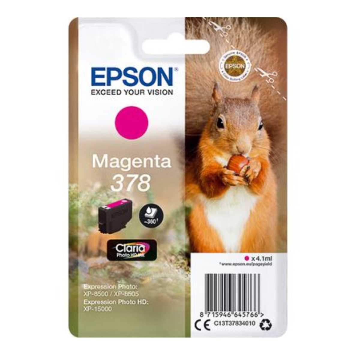 Epson 378 Magenta Ecureuil Cartouche authentique au meilleur prix Epson 378 Magenta Ecureuil Cartouche authentique au meilleur prix