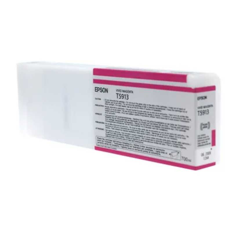 Cartouche Epson T5913 Vivid Magenta encre UltraChrome HDR pour imprimante Stylus Pro qualité professionnelle