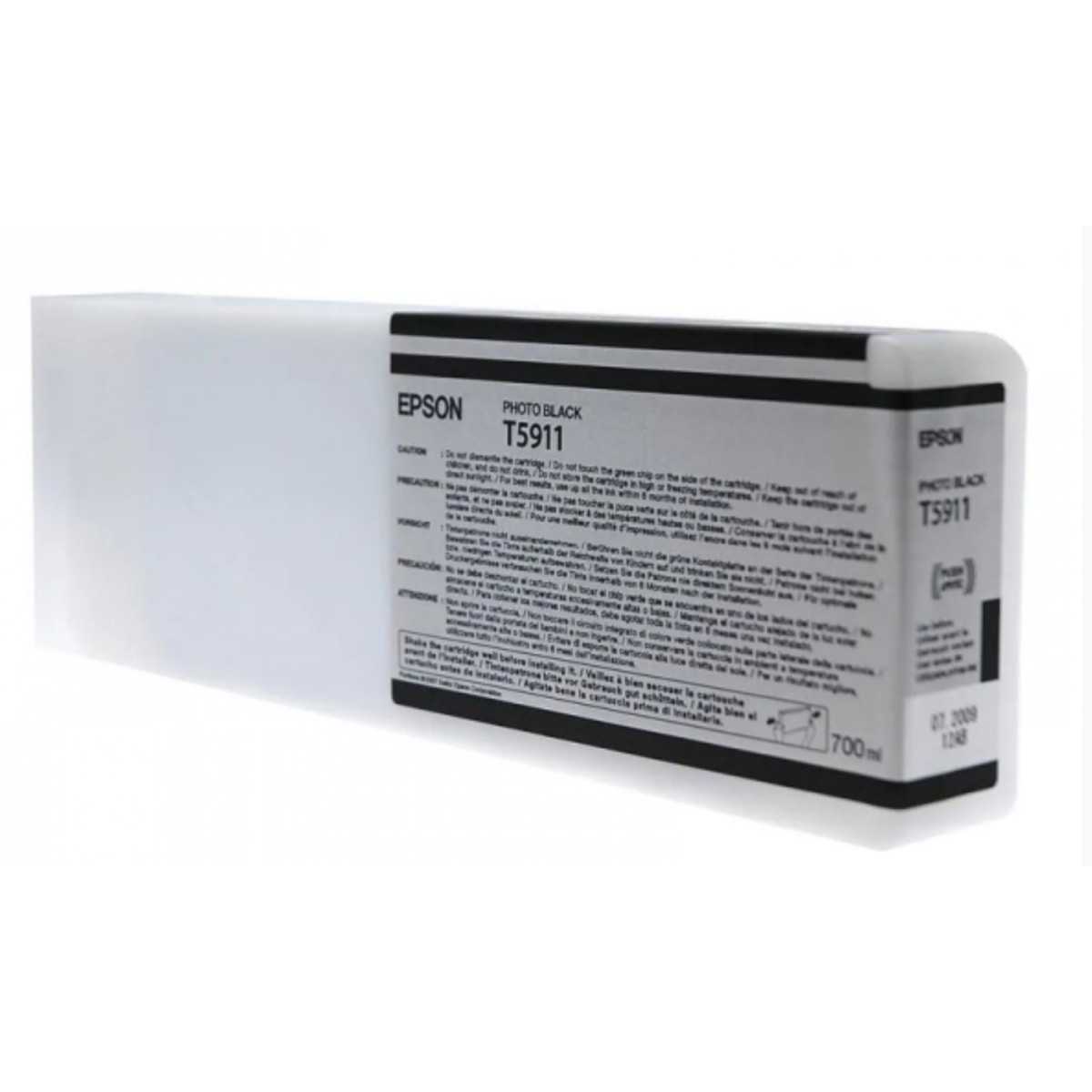 Cartouche Epson T5911 Noir photo encre UltraChrome HDR pour imprimante Stylus Pro qualité professionnelle Cartouche Epson T5911 Noir photo encre UltraChrome HDR pour imprimante Stylus Pro qualité professionnelle