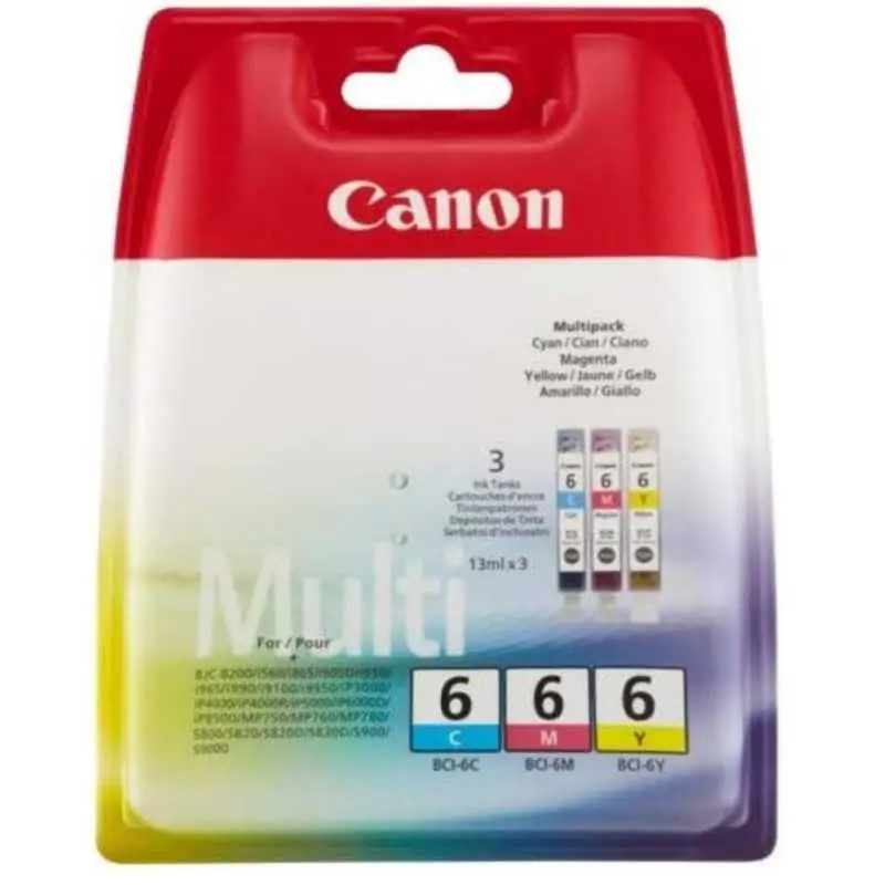 Canon BCI-6 Couleur Multipack de 3 cartouches d'encre d'origine