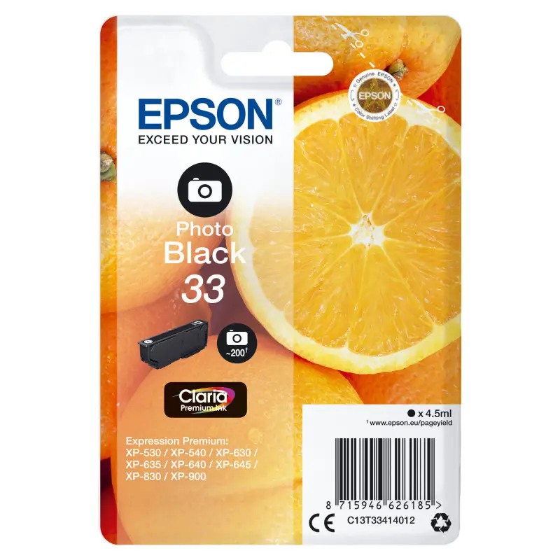Epson 33 Photo noir Cartouche authentique au meilleur prix
