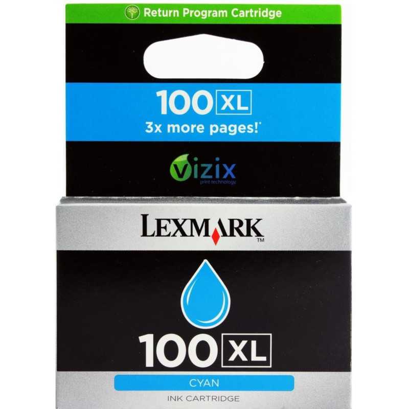 Lexmark 100XL Cyan Cartouche authentique au meilleur prix