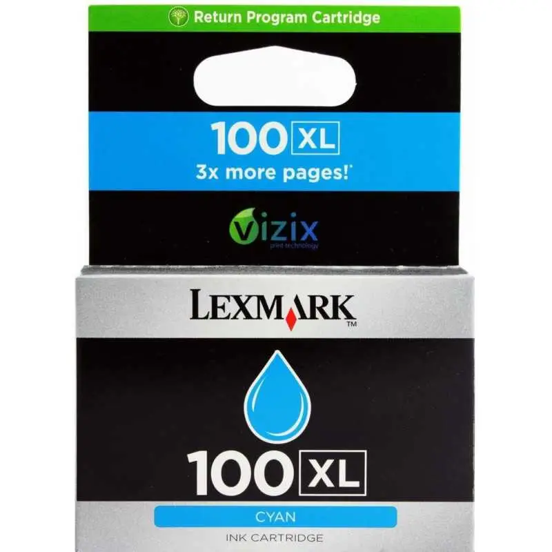 Lexmark 100XL Cyan Cartouche authentique au meilleur prix
