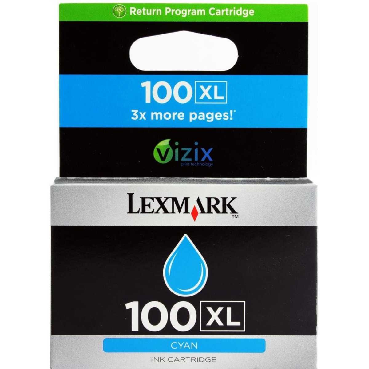 Lexmark 100XL Cyan Cartouche authentique au meilleur prix Lexmark 100XL Cyan Cartouche authentique au meilleur prix