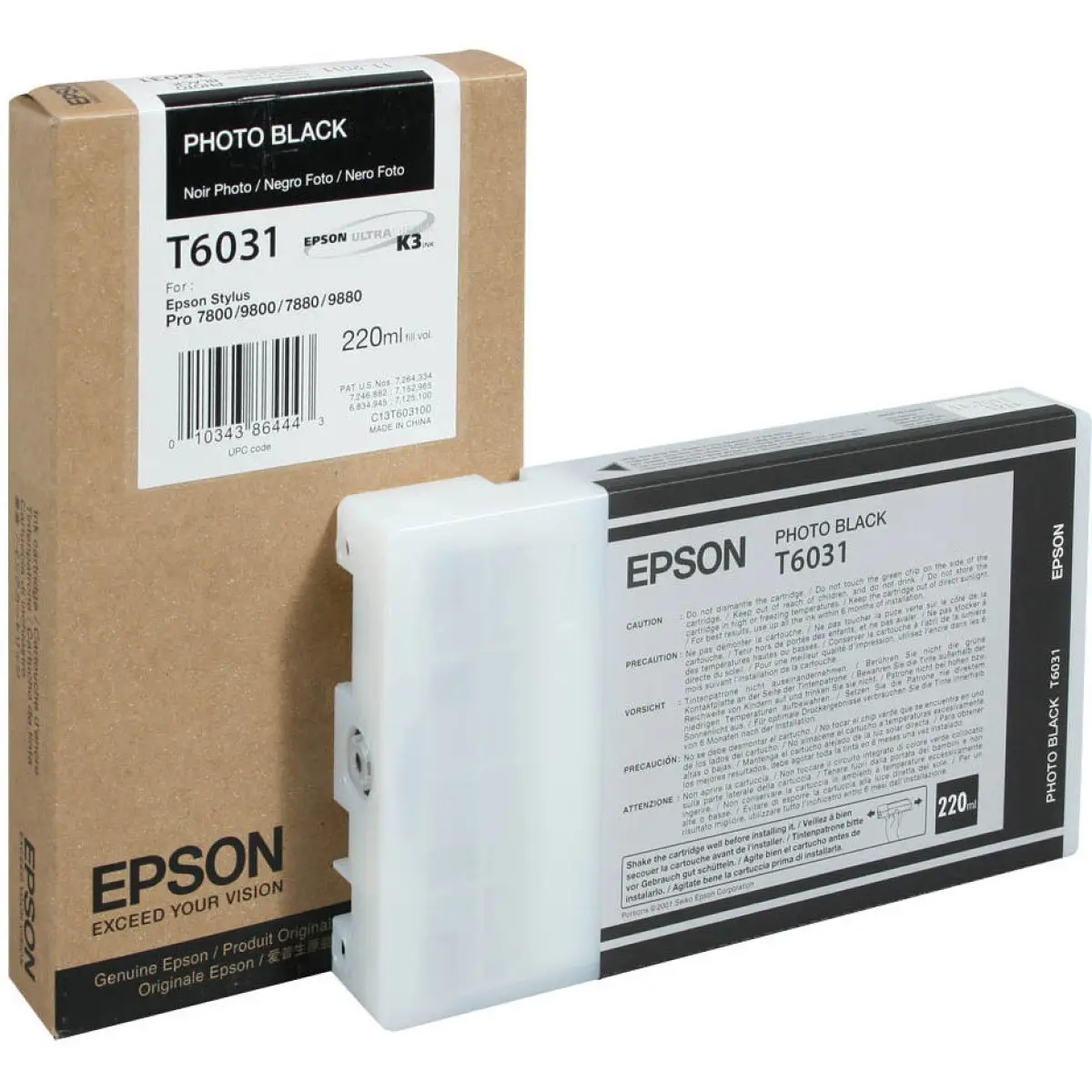 Epson T6031 Noir photo Cartouche d'encre d'origine