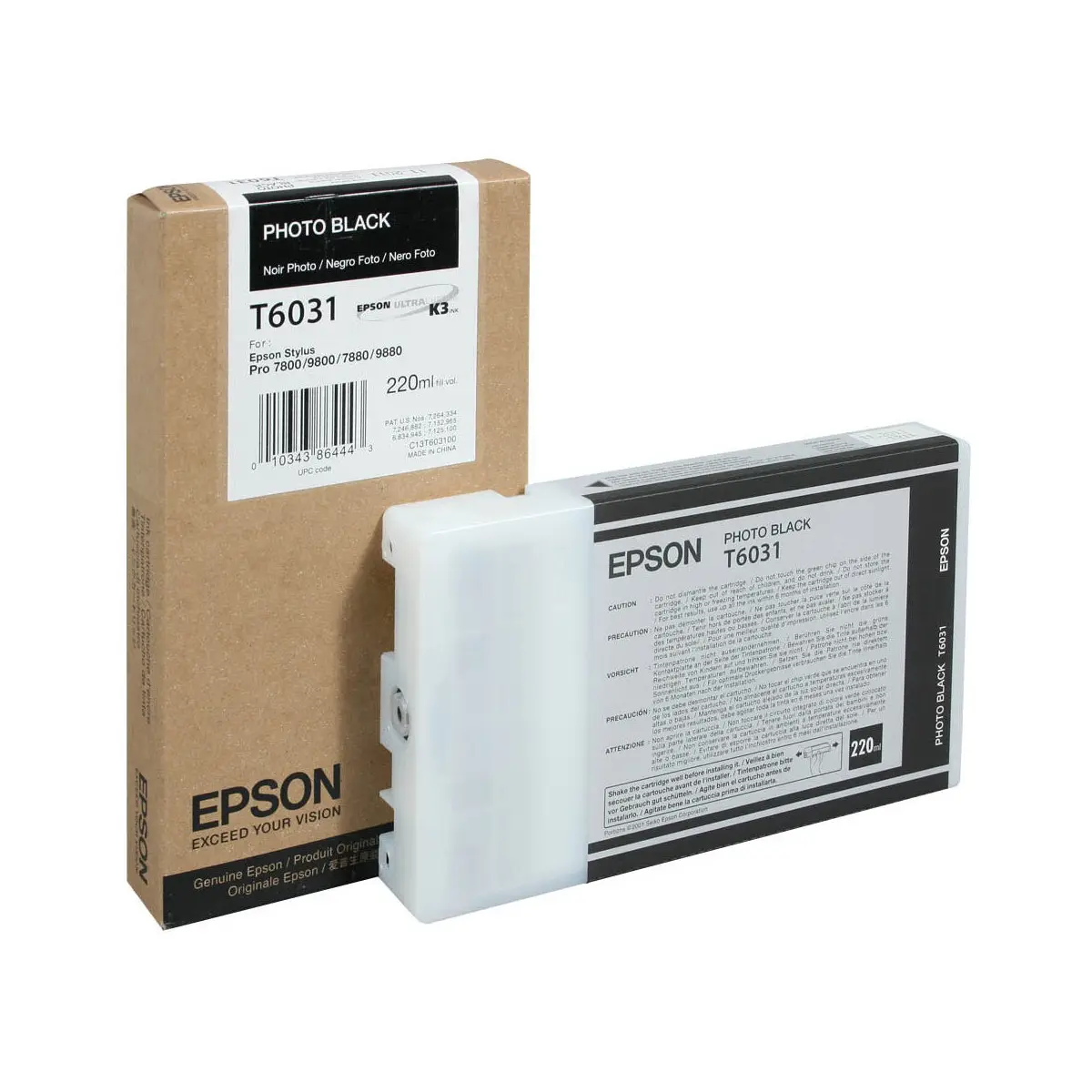 Epson T6031 Noir photo Cartouche d'encre d'origine