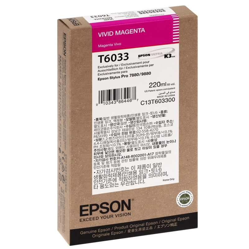 Epson T6033 Magenta Cartouche d'encre d'origine