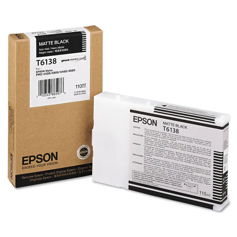 Epson T6138 Noir mat Cartouche d'encre d'origine