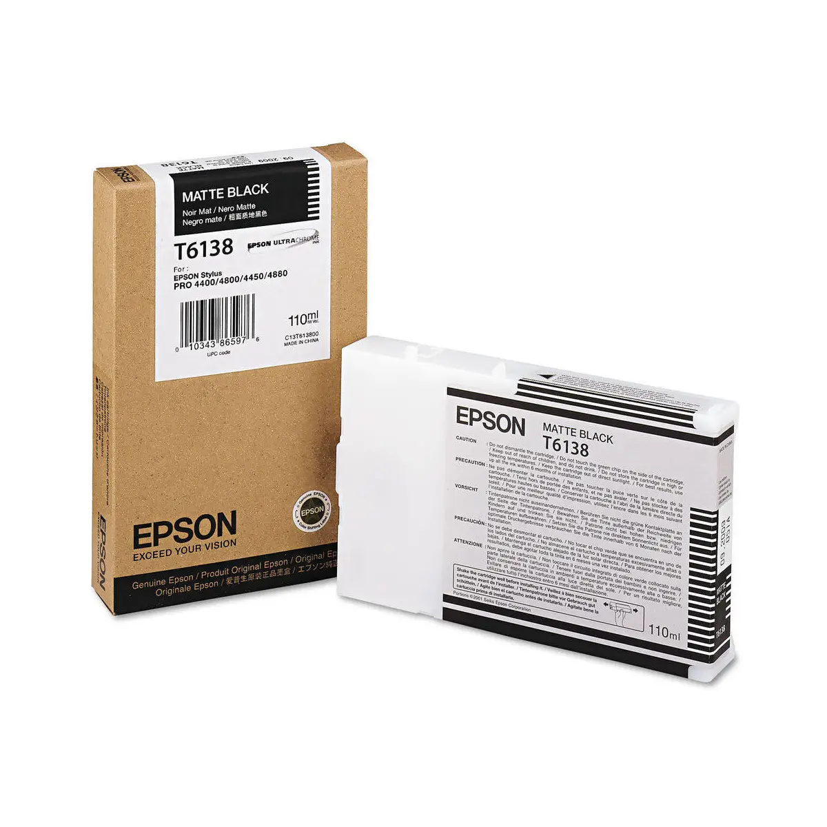 Epson T6138 Noir mat Cartouche d'encre d'origine
