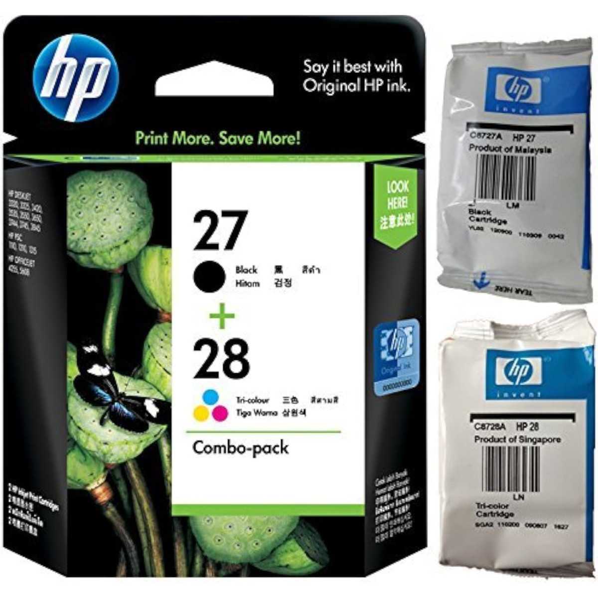 HP 27/28 Noir couleur Pack de cartouches authentiques au meilleur prix HP 27/28 Noir couleur Pack de cartouches authentiques au meilleur prix