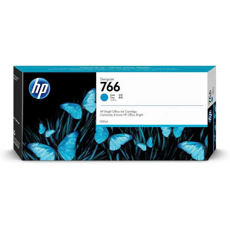 HP 766 Cyan Cartouche d'encre d'origine - P2V89A