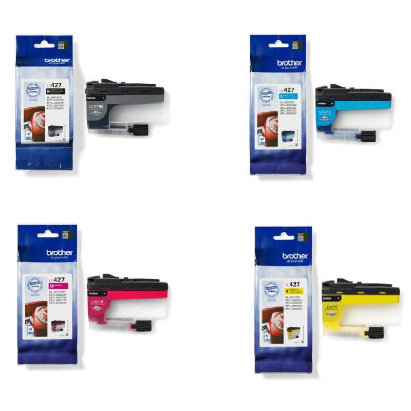 Brother LC427 Noir couleur Multipack de 4 cartouches d'encre d'origine