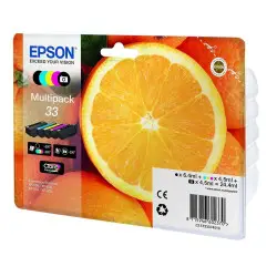 Epson 33 Noir couleur Pack de 5 cartouches d'encre d'origine