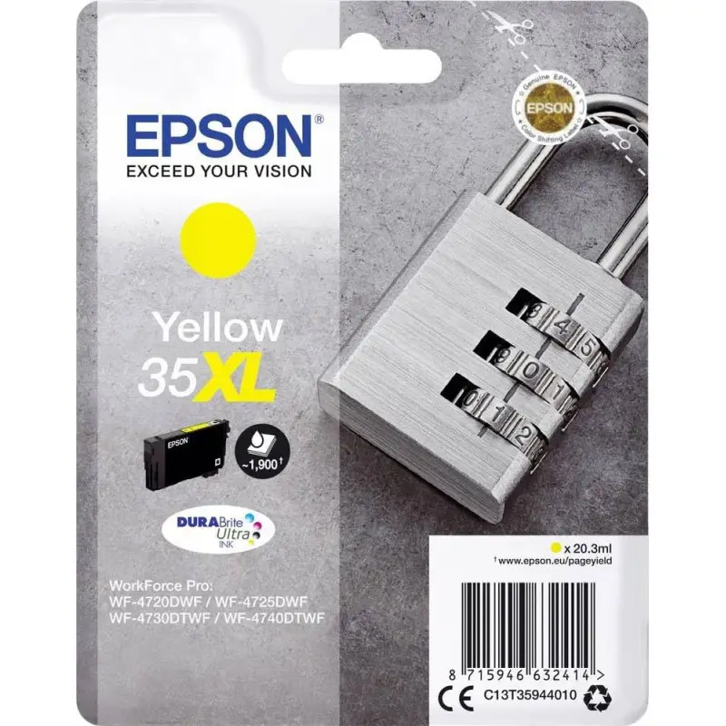 Epson 35XL Jaune Cadenas Cartouche authentique au meilleur prix