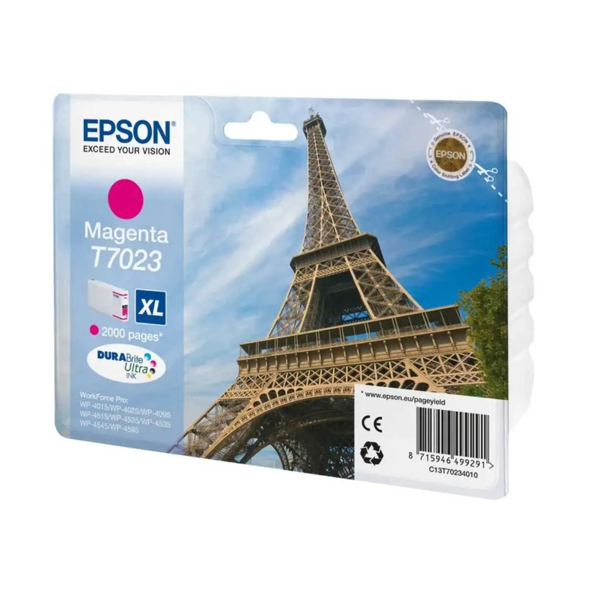 Epson T7023XL Magenta Tour Eiffel Cartouche d'origine