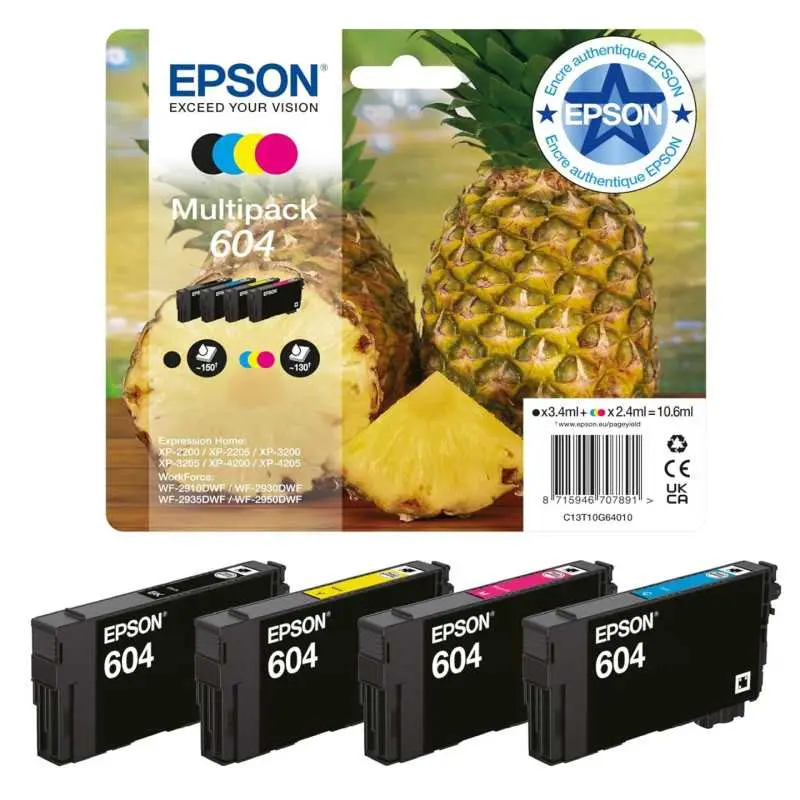 Epson 604 Noir couleur Ananas Pack de cartouches authentiques au meilleur prix