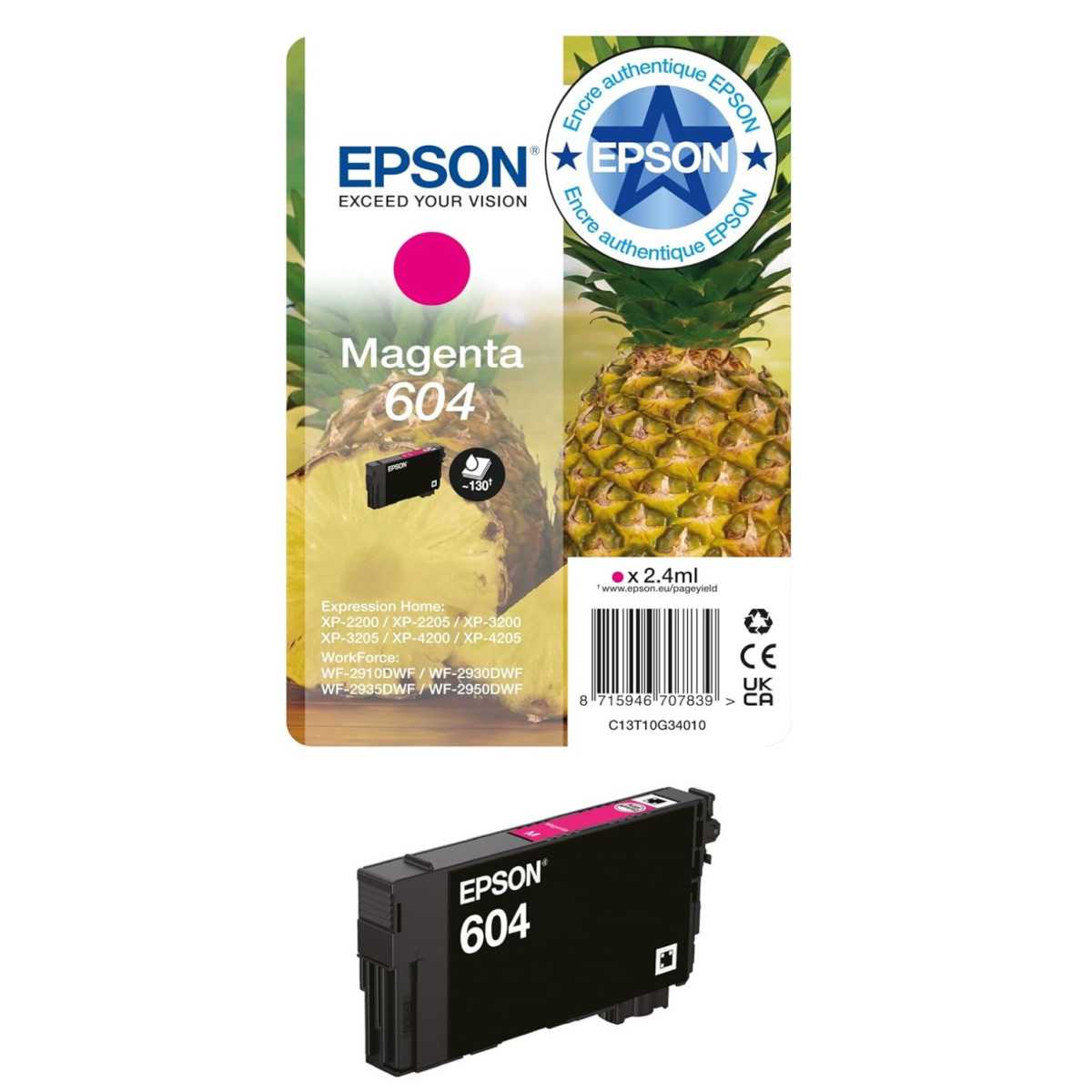 Epson 604 Magenta Ananas Cartouche authentique au meilleur prix