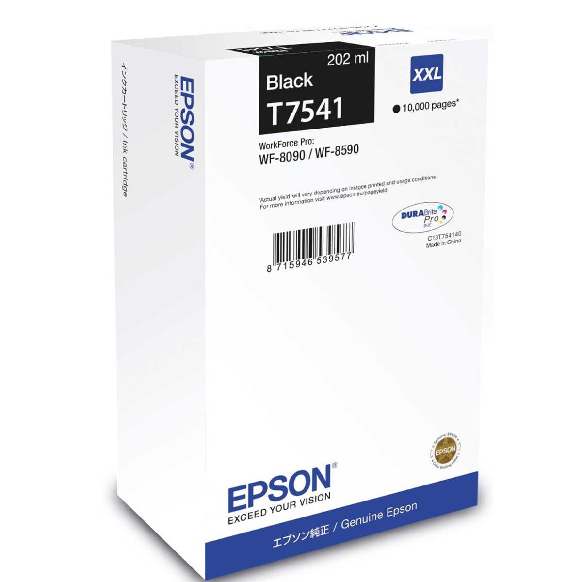 Epson T7541XL Noir Cartouche authentique au meilleur prix