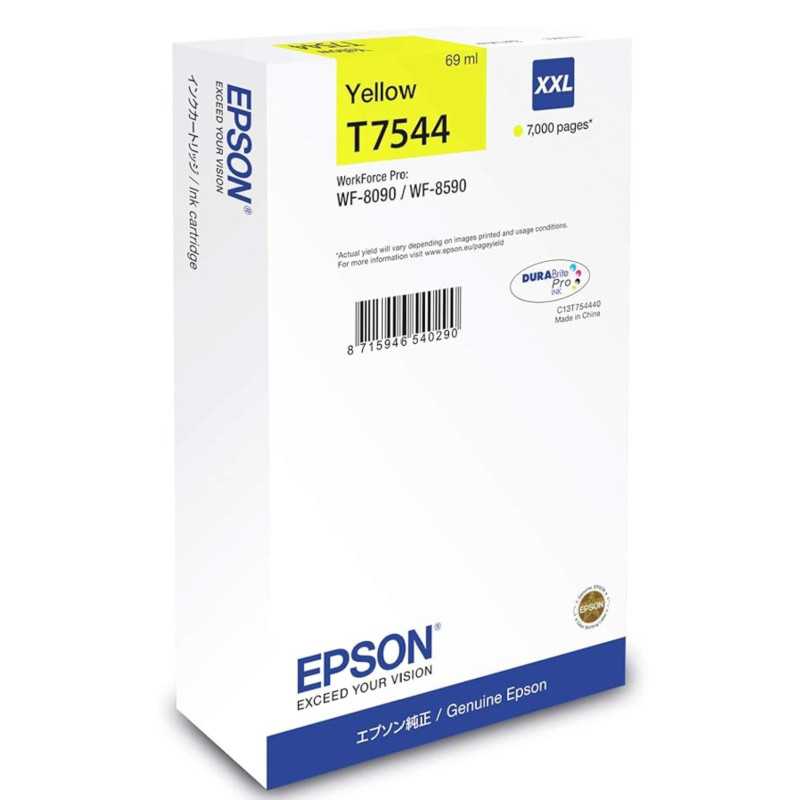 Epson T7544XXL Jaune Cartouche authentique au meilleur prix