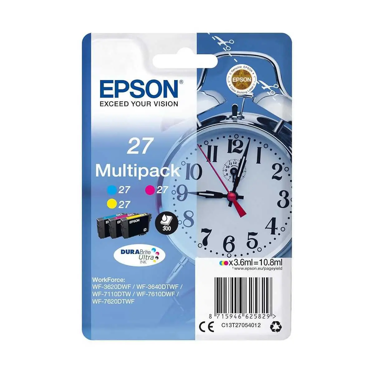 Epson 27 Couleur Réveil Cartouches pas chères sur cartouches-fr.com