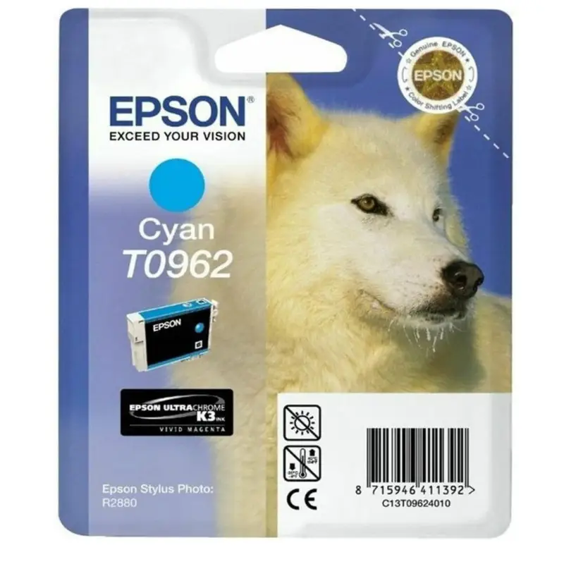 Epson T0962 Cyan Loup Cartouche authentique au meilleur prix
