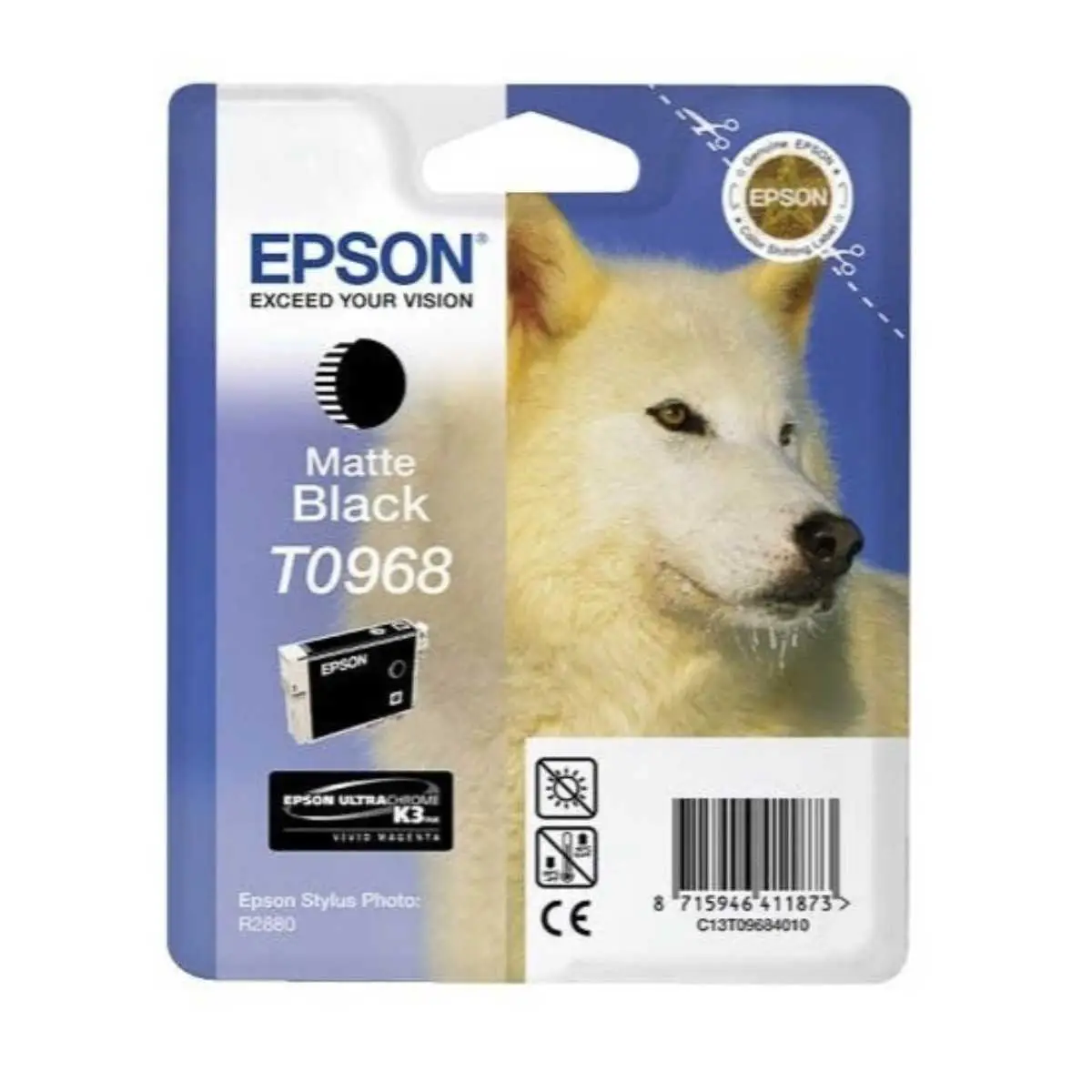 Epson T0968 Noir mat Loup Cartouche authentique au meilleur prix