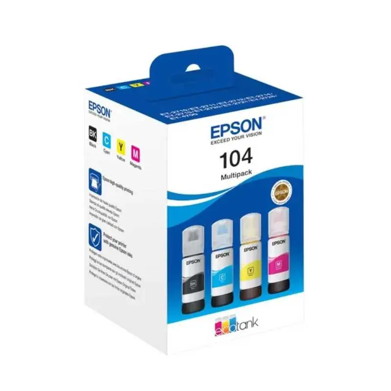 Epson 104 Noir couleur Pack de 4 cartouches d'encre d'origine