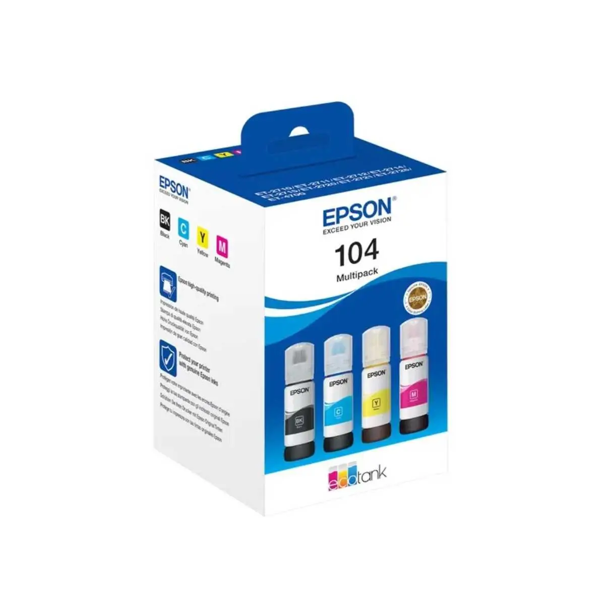 Epson 104 Noir couleur Pack de 4 cartouches d'encre d'origine