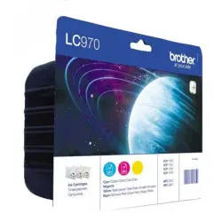 Brother LC970 Couleur – Multipack de 3 cartouches d'origine au meilleur prix (Cyan, Magenta, Jaune) – Livraison offerte