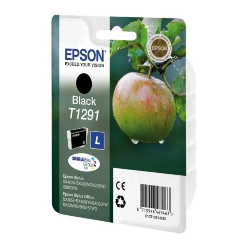 Epson T1291 Noir – Cartouche d'encre d'origine – C13T12914012 – Livraison offerte
