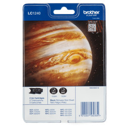 Brother LC1240BK Noir pack de 2 cartouches authentiques au meilleur prix