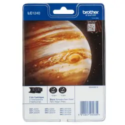 Brother LC1240BK Noir pack de 2 cartouches authentiques au meilleur prix