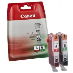 Canon BCI-6 R/G Rouge et vert Multipack de 2 cartouches d'encre d'origine