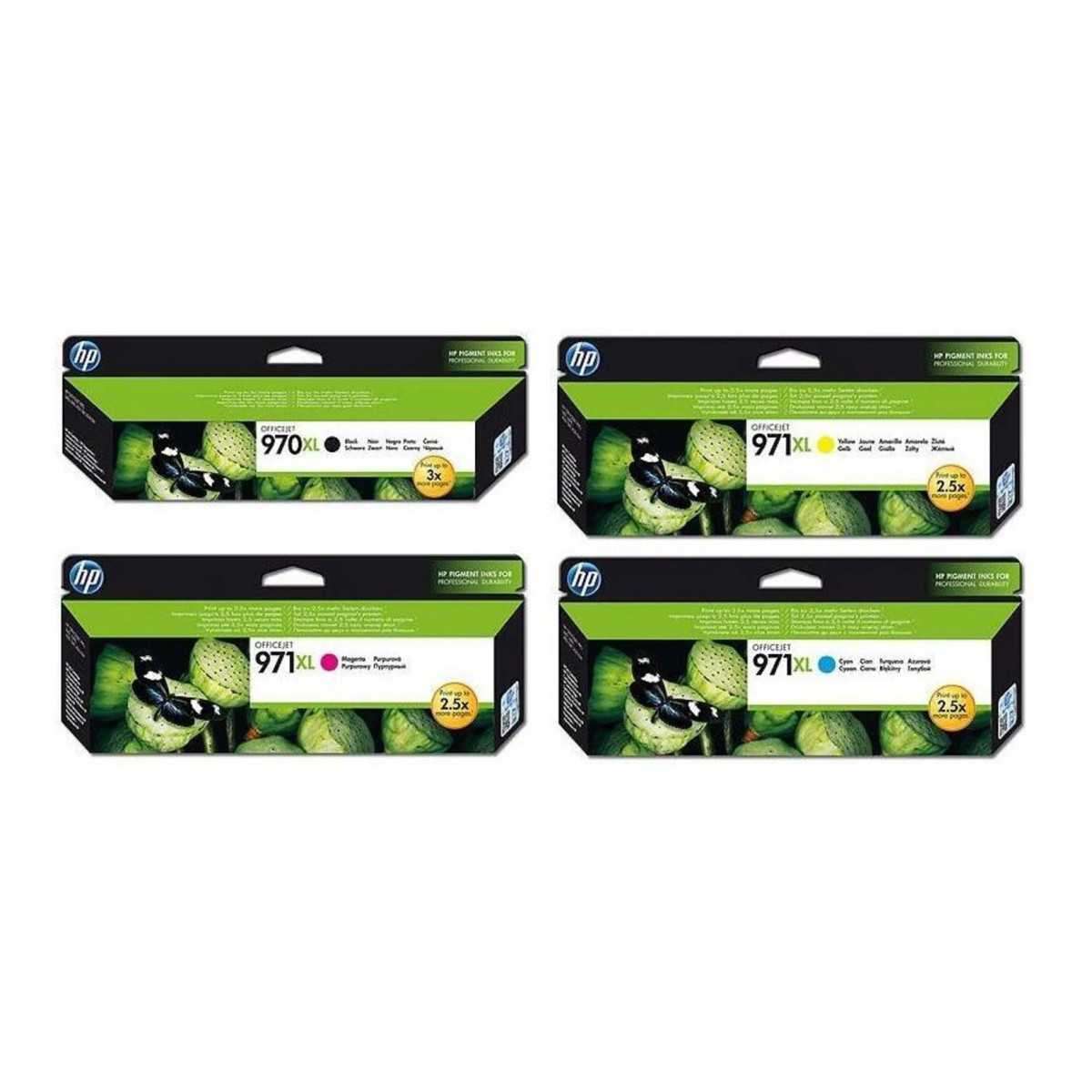 HP 970XL/971XL Noir couleur Pack de 4 cartouches authentiques au meilleur prix