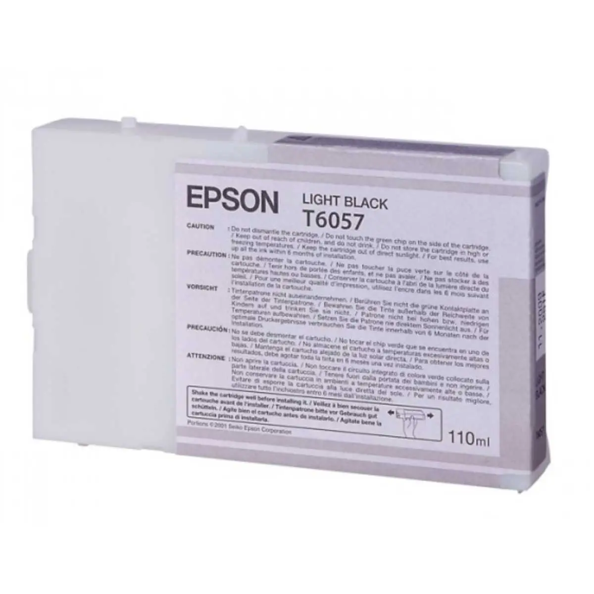 Epson T6057 Noir clair – C13T605700 – Cartouche d'encre d'origine – Livraison offerte