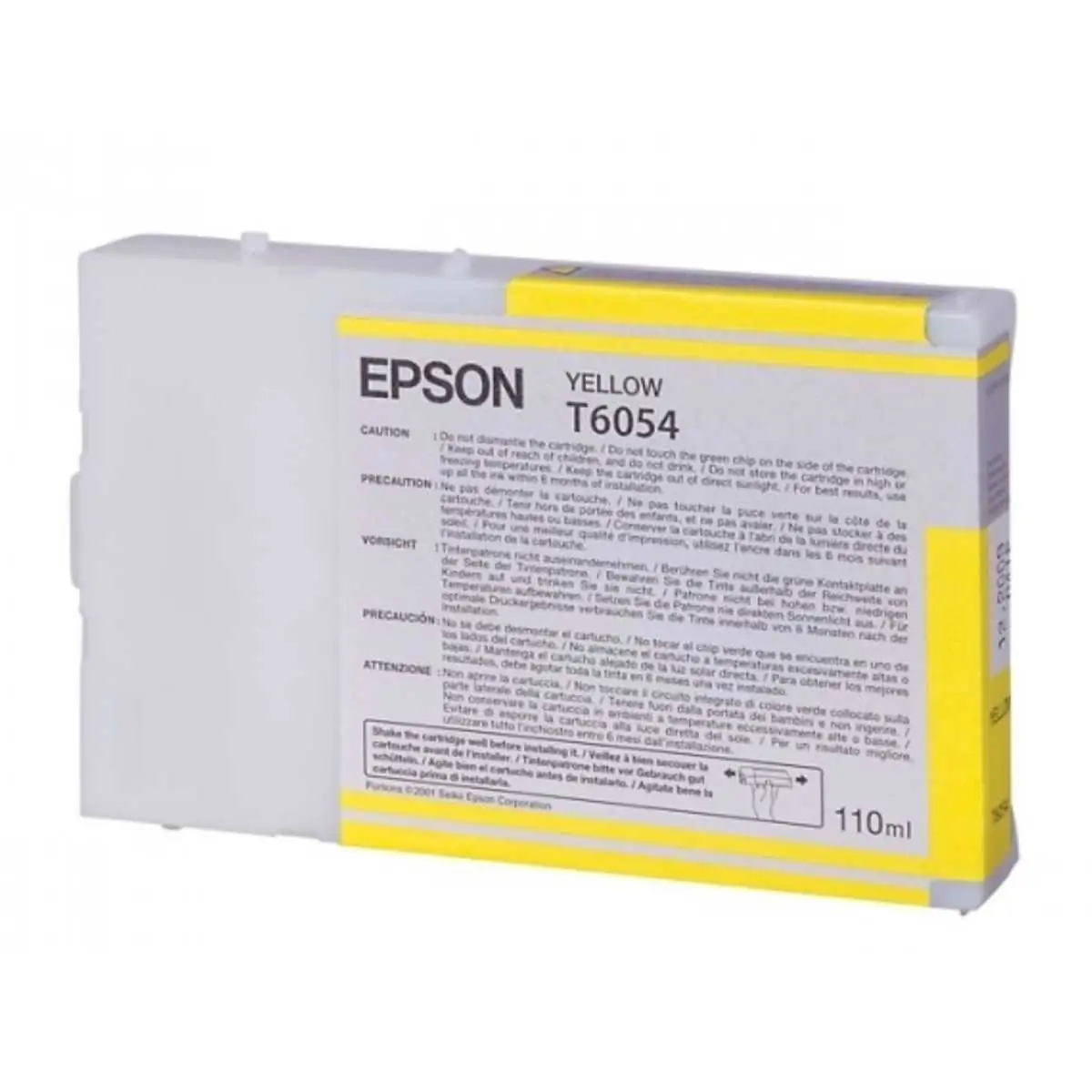 Epson T6054 Jaune – C13T605400 – Cartouche d'encre d'origine – Livraison offerte