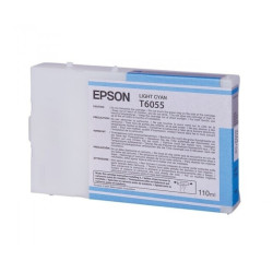 Epson T6055 Cyan clair – C13T605500 – Cartouche d'encre d'origine – Livraison offerte