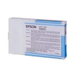 Epson T6055 Cyan clair – C13T605500 – Cartouche d'encre d'origine – Livraison offerte
