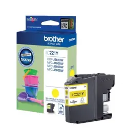 Brother LC221Y Jaune – Cartouche d'encre d'origine au meilleur prix – Livraison offerte