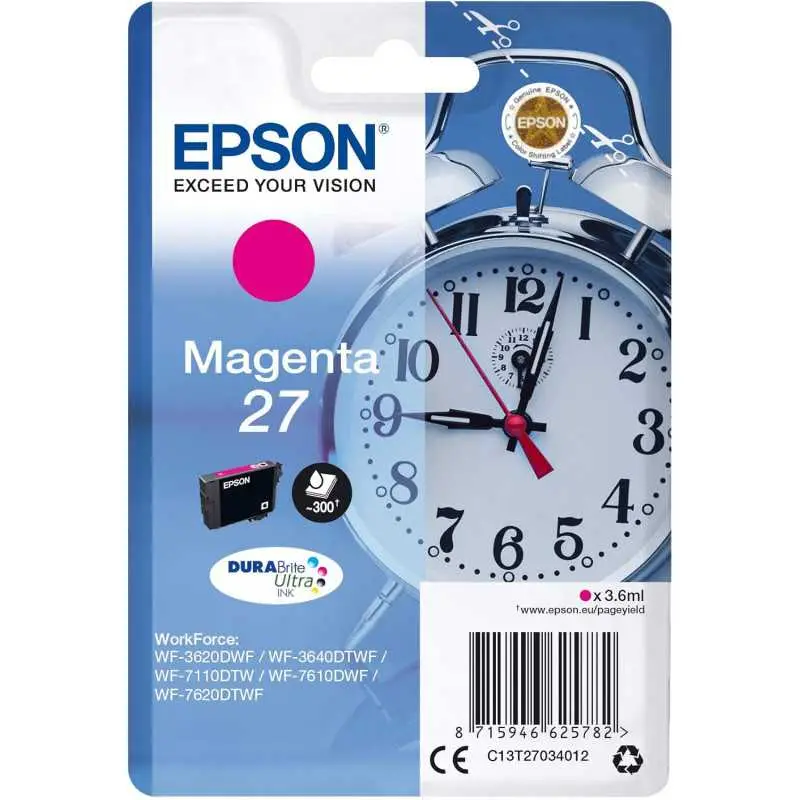 Epson 27 Magenta Réveil Cartouche pas chère sur cartouches-fr.com