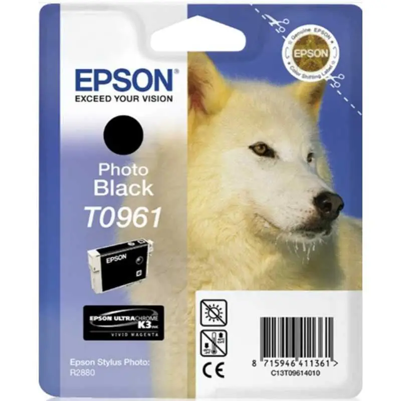 Epson T0961 Noir photo – C13T09614010 – Cartouche d'encre d'origine au meilleur prix – Livraison offerte