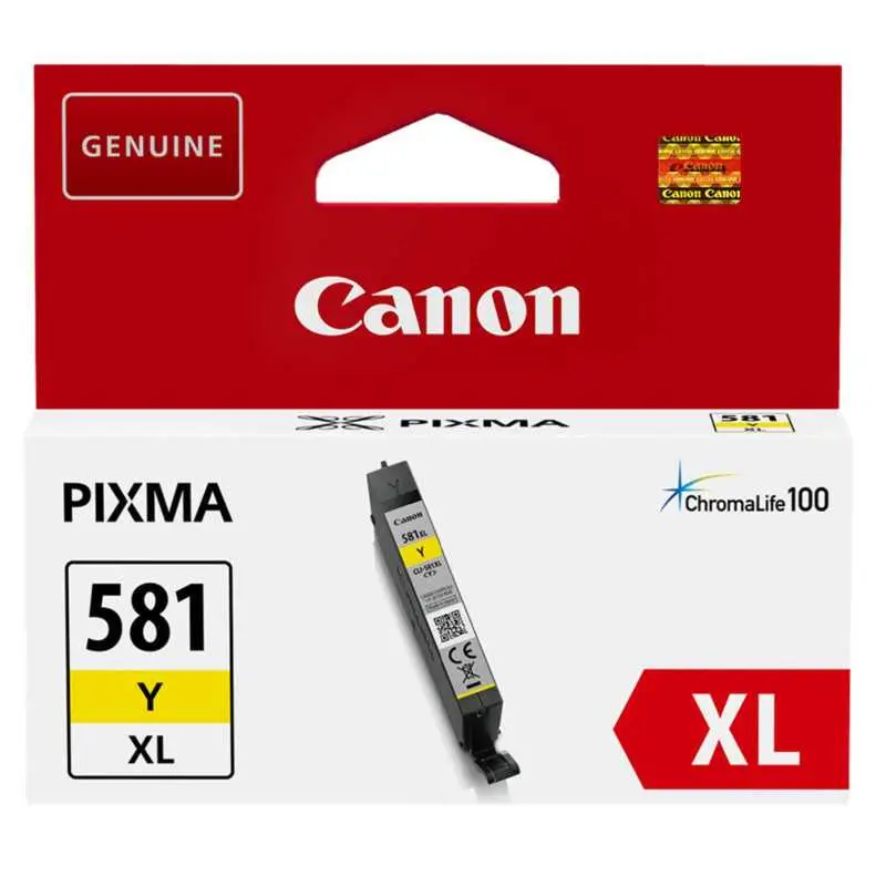 Canon CLI-581XL-Y Jaune – 2051C001 – Cartouche d'encre d'origine au meilleur prix – Livraison offerte