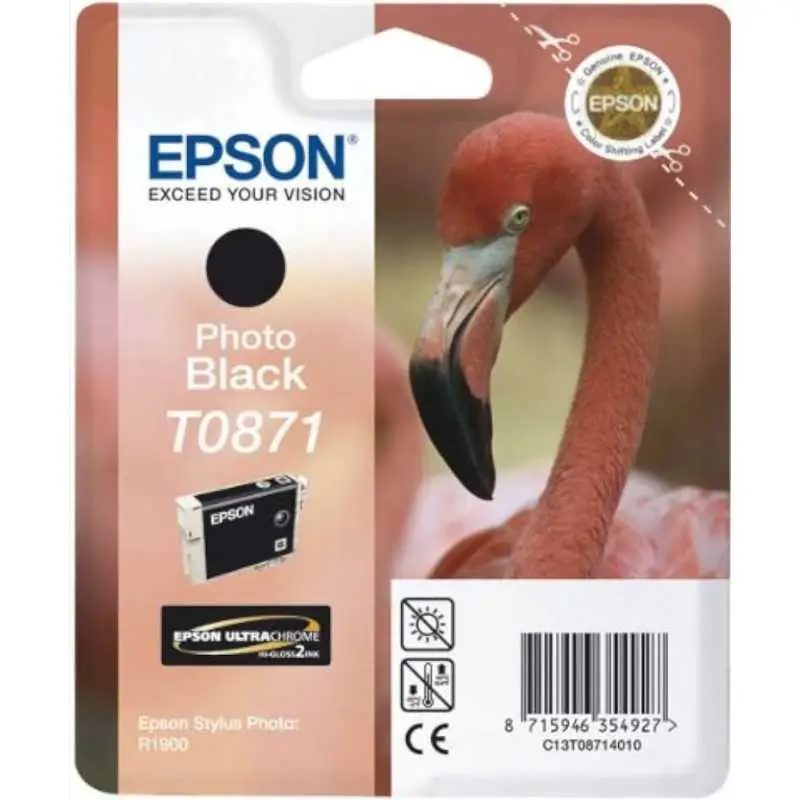 Epson T0871 Noir photo – C13T08714010 – Cartouche d'encre d'origine au meilleur prix