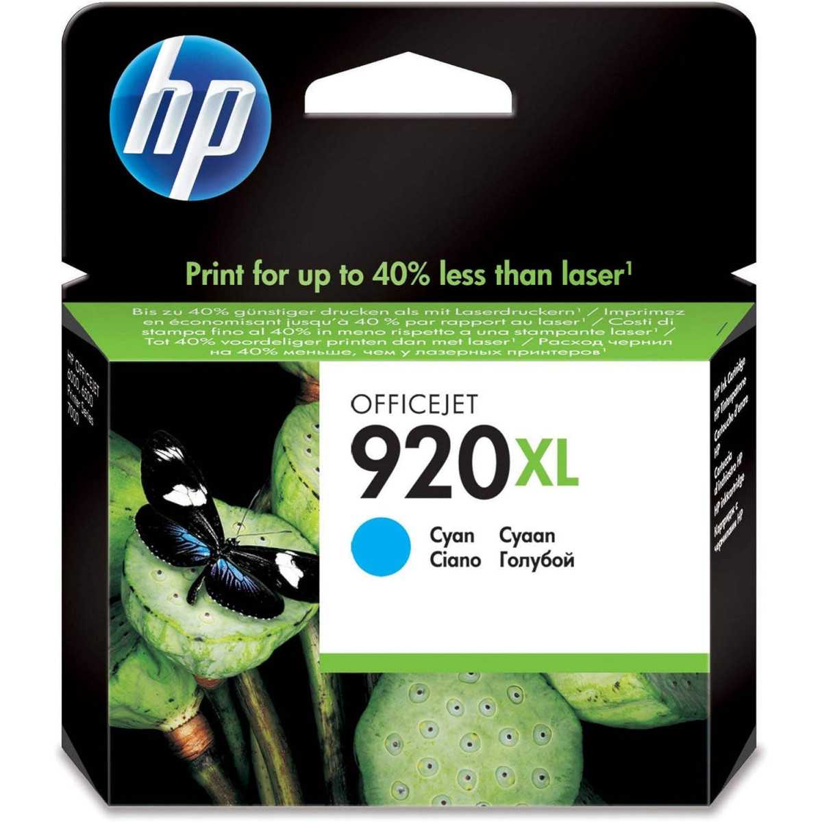 HP 920XL Cyan Cartouche d'encre d'origine au meilleur prix HP 920XL Cyan Cartouche d'encre d'origine au meilleur prix