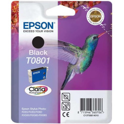 Epson T0801 Noir Colibri Cartouche pas chère sur cartouches-fr.com