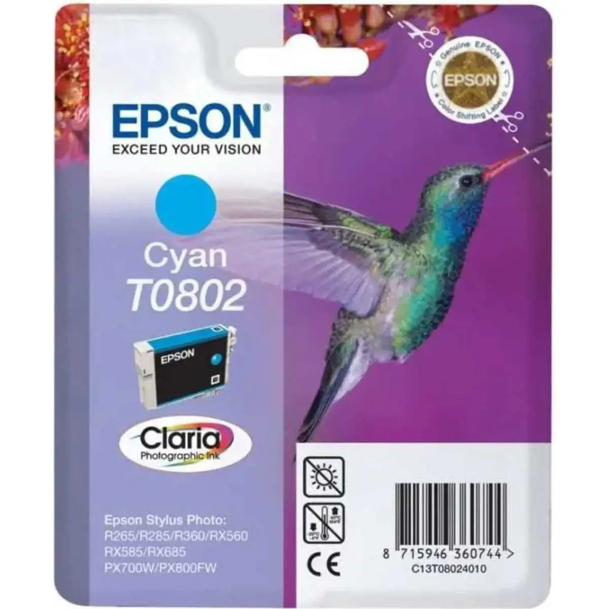 Epson T0802 Cyan Colibri Cartouche pas chère sur cartouches-fr.com Epson T0802 Cyan Colibri Cartouche pas chère sur cartouches-fr.com