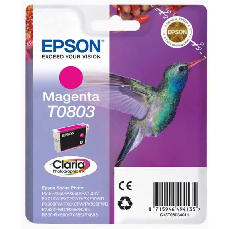 Epson T0803 Magenta Colibri Cartouche pas chère sur cartouches-fr.com