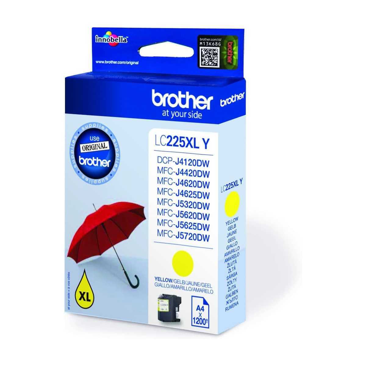 Brother LC225XL Jaune Cartouche d'encre d'origine